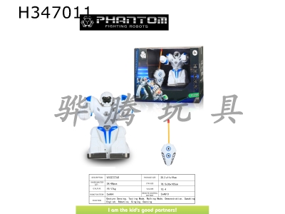 H347011 - Remote control single two-way fight robot