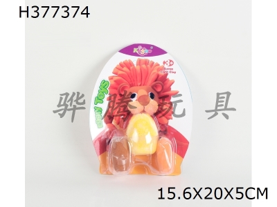 H377374 - Colored egg of animal lion