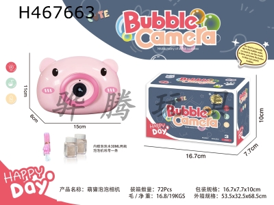 H467663 - electric piglet bubble camera.
With lights and music.