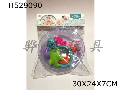 H529090 - 19&nbsp;round&nbsp;basin&nbsp;with&nbsp;animal&nbsp;enamel