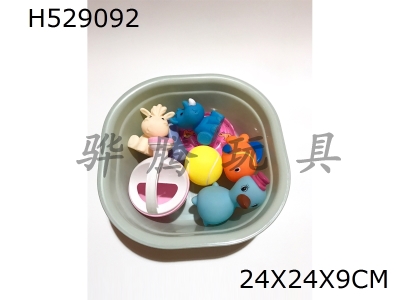 H529092 - 24&nbsp;square&nbsp;basin&nbsp;with&nbsp;enamel&nbsp;animal