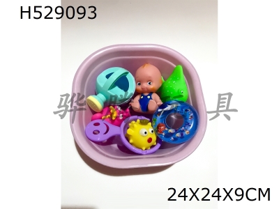 H529093 - 24&nbsp;square&nbsp;basin&nbsp;with&nbsp;enamel&nbsp;animal