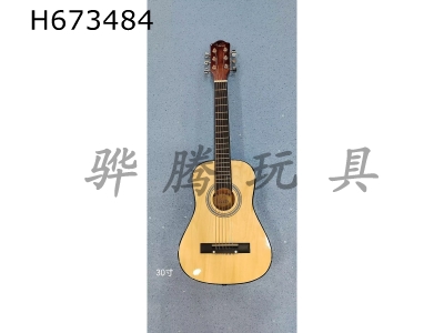 H673484 - 30-inch log color wood true string 6-string guitar