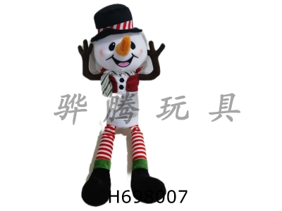 H698007 - Plush Christmas Snowman Doll with Transparent Body (can hold sugar and can be stored)