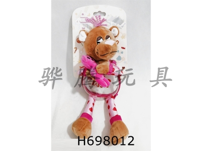H698012 - Plush Valentines Day teddy bear backpack doll with transparent body (can hold sugar, can be stored)