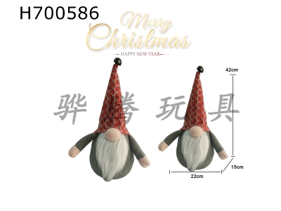 H700586 - Electric Universal Craftsmanship Christmas Dwarf Goblin Faceless Old Man - Light and Music Universal (not including 3 * AA batteries)