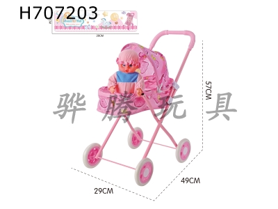 H707203 - Iron handcart with 12 inch doll