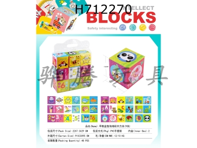 H712270 - Early education puzzle sponge block blocks (9 pieces)