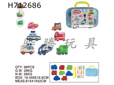 H712686 - Cartoon car series colored clay