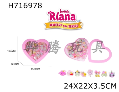 H716978 - Childrens Cartoon Princess Fairy Ring Cute and Fun Crossdressing Jewelry, Playing Home Toy Shapes, Random 36PCS, One Box
