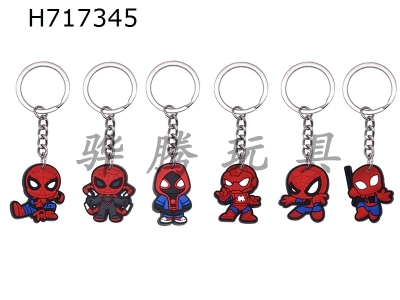 H717345 - PVC - Spider Man Keychain (Iron Ring)