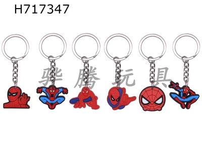 H717347 - PVC - Spider Man Keychain (Iron Ring)