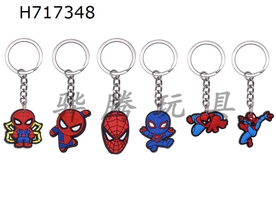 H717348 - PVC - Spider Man Keychain (Iron Ring)