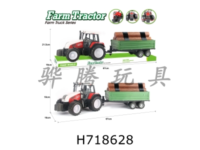 H718628 - Solid color inertia farmer towing wood transport vehicle