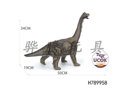 H789958 - Cotton-filled Gray Brachiosaurus with IC Vocal Enamel