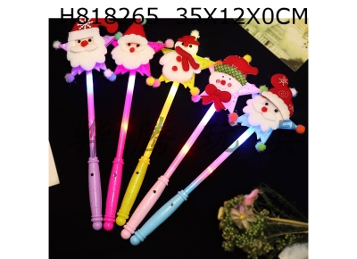 H818265 - New Christmas Five Star Sparkling Stick/Color Mix