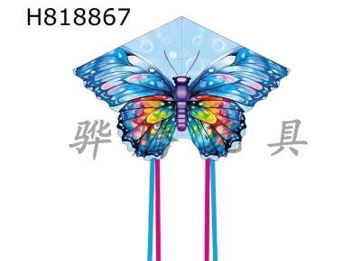 H818867 - 1.2-meter blue colorful butterfly kite wiring