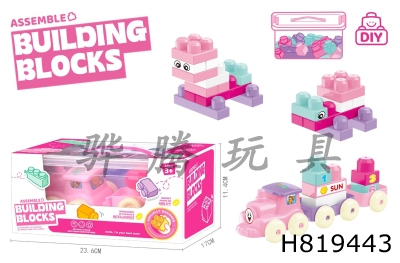 H819443 - Puzzle Big Particle Girl Train Building Blocks (20PCS)