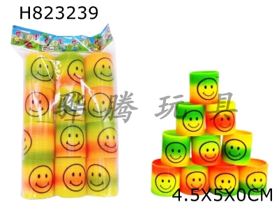 H823239 - Printed&nbsp;smiling&nbsp;rainbow&nbsp;circle&nbsp;(spring&nbsp;color)
