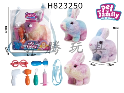 H823250 - Electric&nbsp;plush&nbsp;colored&nbsp;walking&nbsp;rabbit+small&nbsp;accessories&nbsp;3
