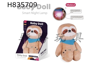 H835709 - Intelligent&nbsp;baby&nbsp;plush&nbsp;soothing&nbsp;night&nbsp;light&nbsp;(sloth)&nbsp;plush&nbsp;animal&nbsp;3.7v/300mah&nbsp;lithium&nbsp;battery&nbsp;(included),&nbsp;Tepy-C&nbsp;interface,&nbsp;5v-1A