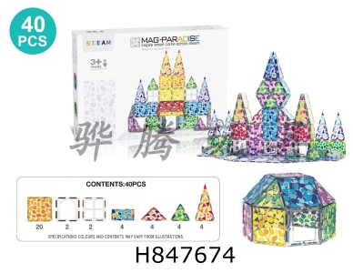 H847674 - 7.5cm&nbsp;Geometric&nbsp;Printing&nbsp;Magnetic&nbsp;Plates&nbsp;40pcs