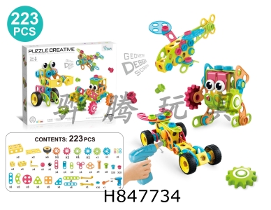H847734 - ��ͯ����DIYƴװ��Ƭ��ľ223pcs
